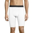 thumbnail image 1 of Hanes Sport Men's Performance Compression Shorts, 9" True White/Ebony 2XL, 1 of 3