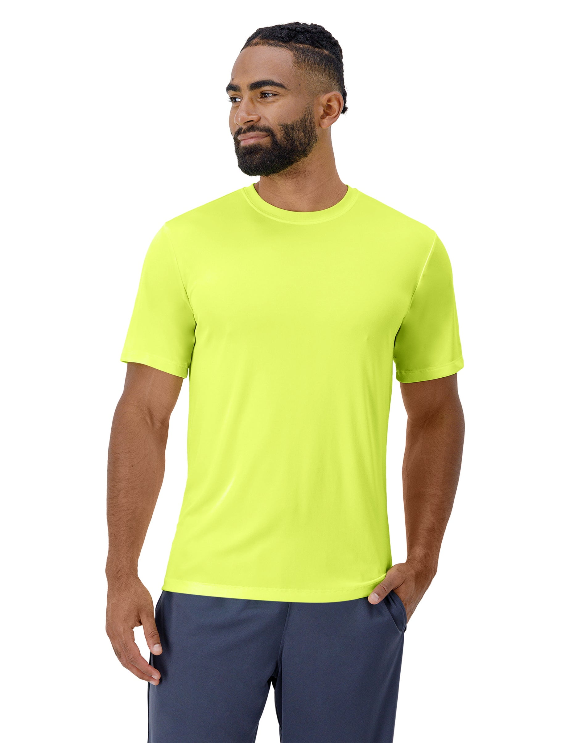 Hanes Sport Cool DRI Men's Performance T-Shirt Safety Green 2XL