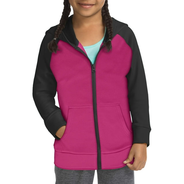 Hanes Sport Tech Fleece Full Zip Hooded Jacket (Little Girls & Big Girls)