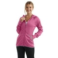 thumbnail image 1 of Hanes Sport Women's Full-Zip Fleece Hoodie Fresh Berry Heather L, 1 of 6