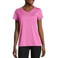 thumbnail image 1 of Hanes Sport Women's Heathered Performance V-Neck Tee, 1 of 5