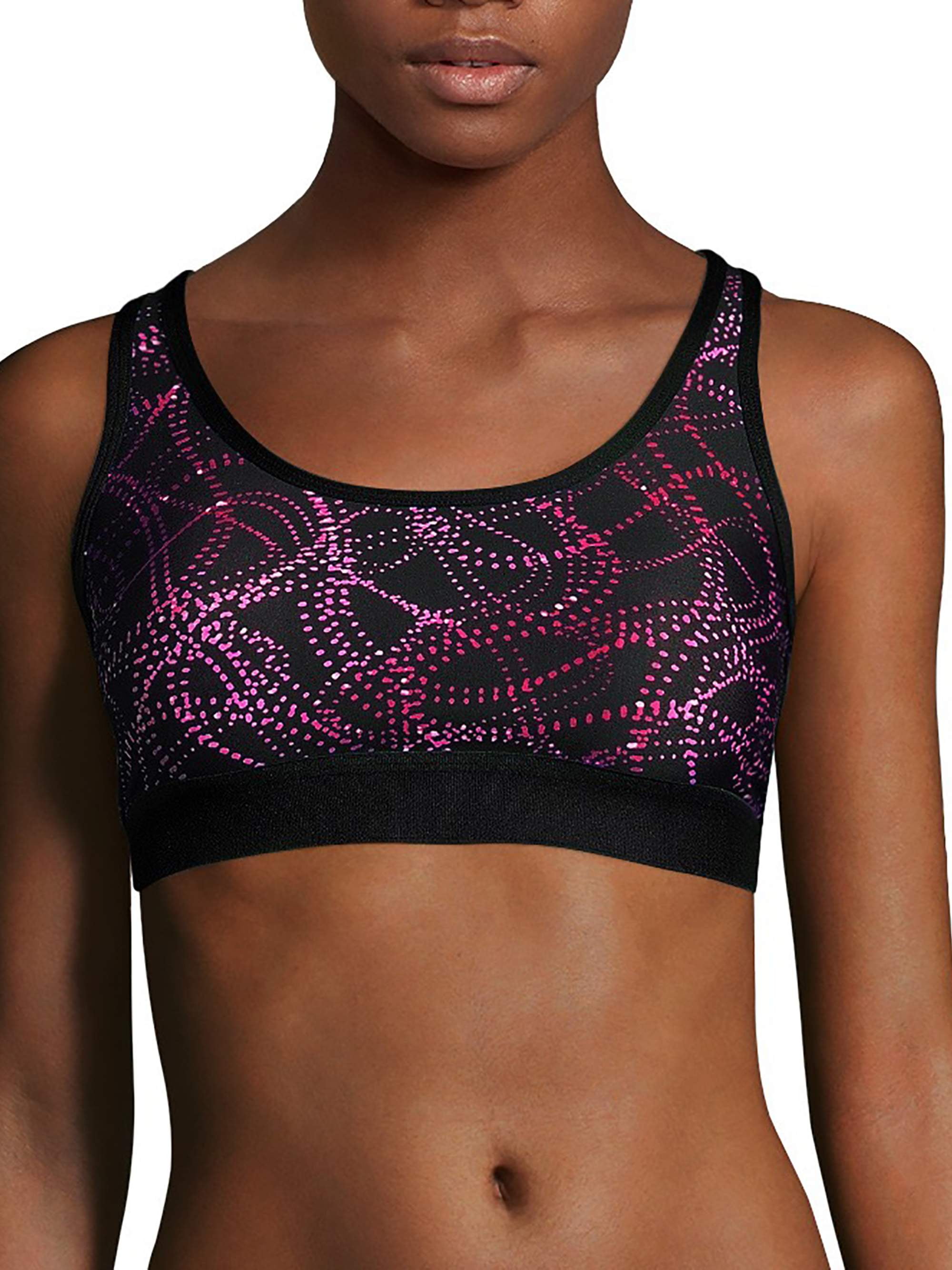 Hanes Sport Women's Racerback Compression Sports Bra 