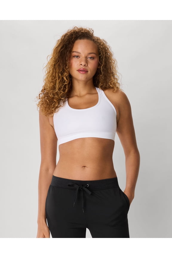 Sport Women's Racerback Sports Bra with Compression White XL