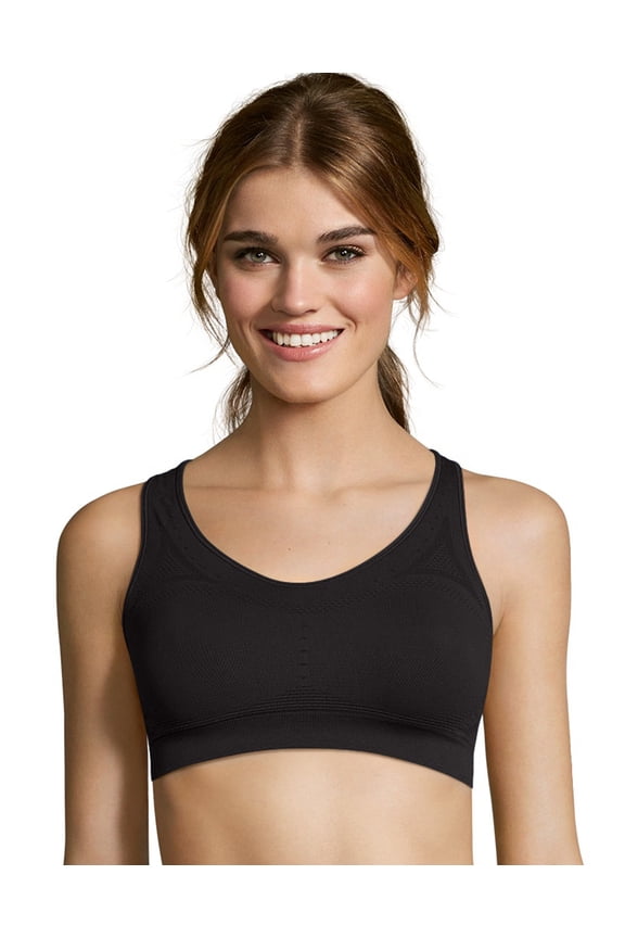 Sport Women's Seamless Racerback Sports Bra Ebony M