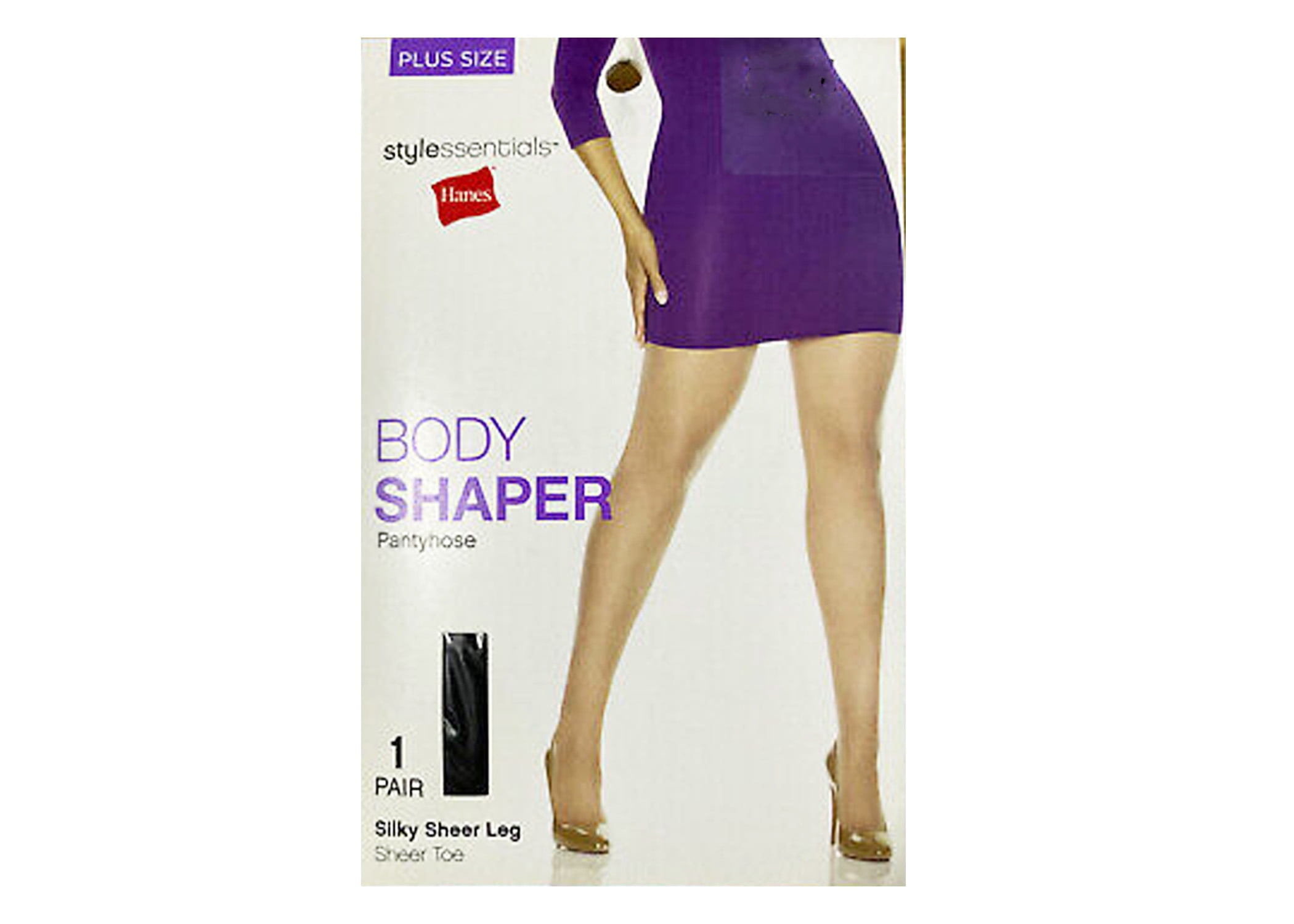 Hanes Style Essentials Body Shaper Pantyhose 3X4X Black
