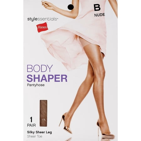 Hanes Stylessentials Body Shaper Pantyhose Nude Silky Sheer Leg