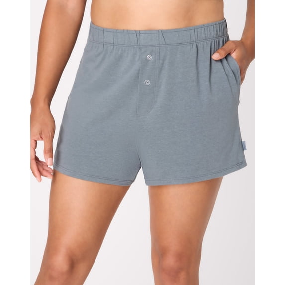 Hanes SuperSoft Women's Boxer Pajama Shorts, Originals , Viscose from Bamboo Stargazer Grey XS