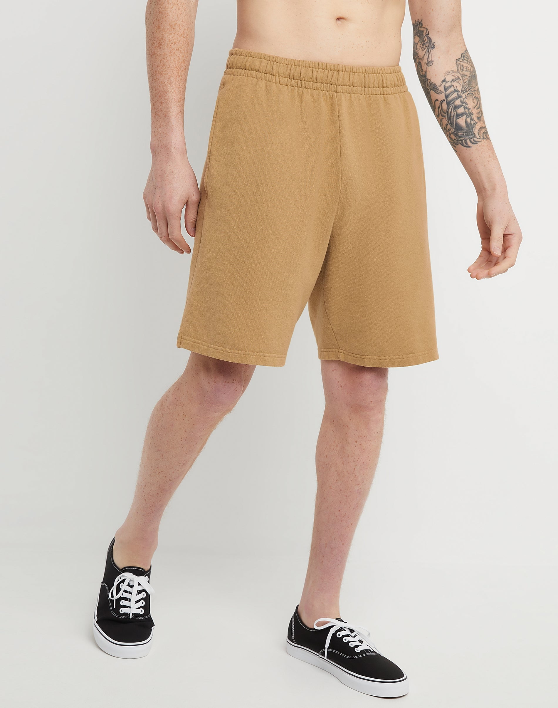 Hanes Sweat Shorts Men s Garment Dyed Midweight Elastic Waist Drawcord 8 inseam