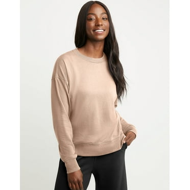 Hanes Sweatshirt Originals French Terry Crewneck Women Relaxed Fit Fleece XS-2XL