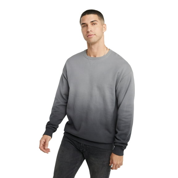 Hanes Sweatshirt Originals Men's Ombre Dye Crewneck V Notch 6 Colors sz S-3XL