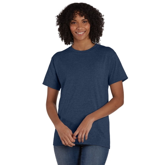 Hanes T-Shirt 4-Pack Mens Crewneck ComfortBlend EcoSmart Short Sleeve Lay Flat
