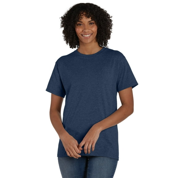 Hanes T-Shirt 4-Pack Mens Crewneck ComfortBlend EcoSmart Short Sleeve Lay Flat