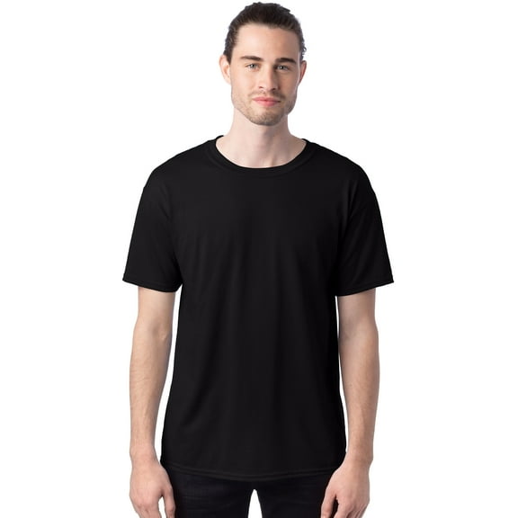 Hanes T-Shirt 4-Pack Mens Crewneck ComfortBlend EcoSmart Short Sleeve Lay Flat