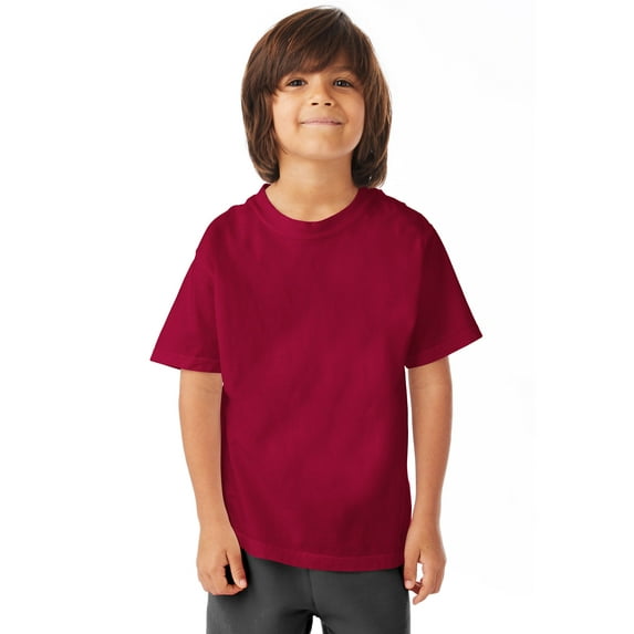 Hanes T-Shirt Kids' Garment Dyed Cotton Boys Girls Short Sleeve Tee Crewneck XS-XL