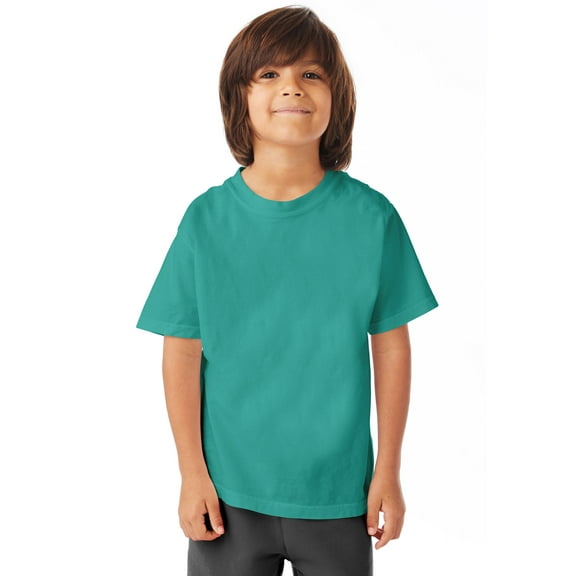 Hanes T-Shirt Kids' Garment Dyed Cotton Boys Girls Short Sleeve Tee Crewneck XS-XL