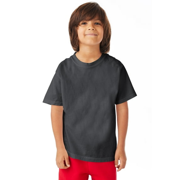 Hanes T-Shirt Kids' Garment Dyed Cotton Boys Girls Short Sleeve Tee Crewneck XS-XL