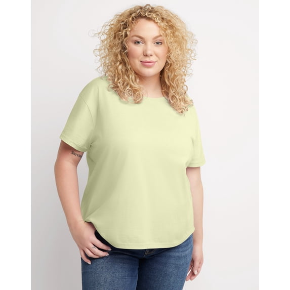 Hanes T-Shirt Short Sleeve Plus Sizes Originals Women Crewneck Tee 100% Cotton 2x-4x