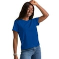 thumbnail image 1 of Hanes T-Shirt Short Sleeve Tee Essentials Womens Midweight Crewneck 100% Cotton, 1 of 5