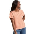 thumbnail image 1 of Hanes T-Shirt Short Sleeve Tee Essentials Womens Midweight Crewneck 100% Cotton, 1 of 6