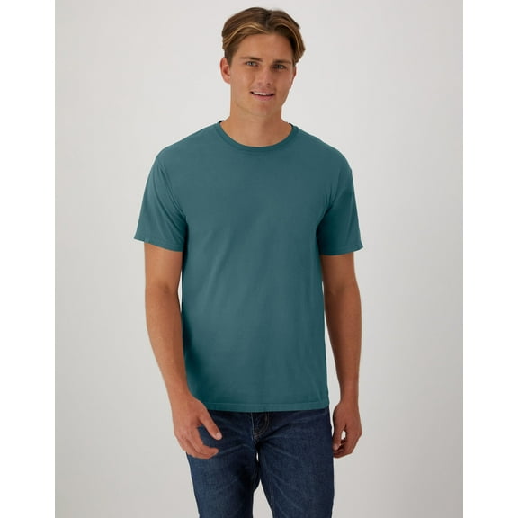 Hanes T-Shirt Unisex Garment Dyed Cotton Short Sleeve Tee Crewneck S-3XL