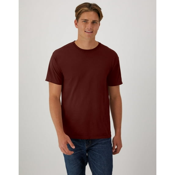 Hanes T-Shirt Unisex Garment Dyed Cotton Short Sleeve Tee Crewneck S-3XL