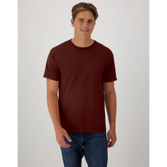 Hanes T-Shirt Unisex Garment Dyed Cotton Short Sleeve Tee Crewneck S-3XL