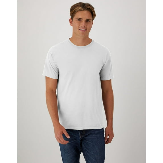 Hanes T-Shirt Unisex Garment Dyed Cotton Short Sleeve Tee Crewneck S-3XL