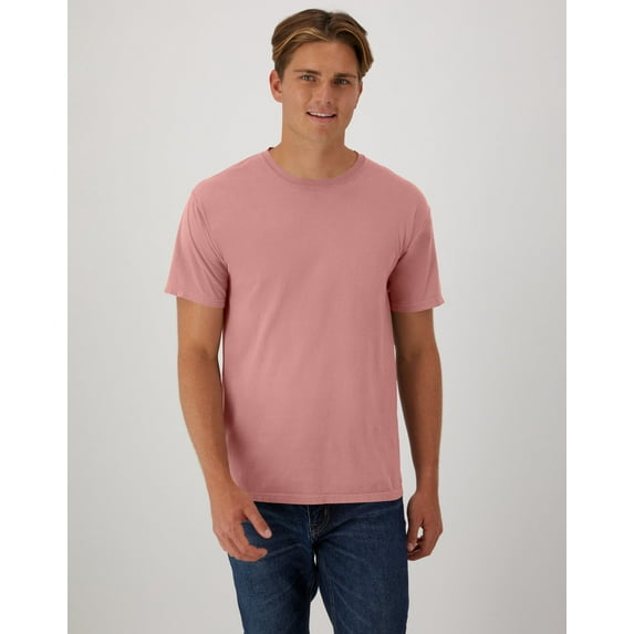 Hanes T-Shirt Unisex Garment Dyed Cotton Short Sleeve Tee Crewneck S-3XL