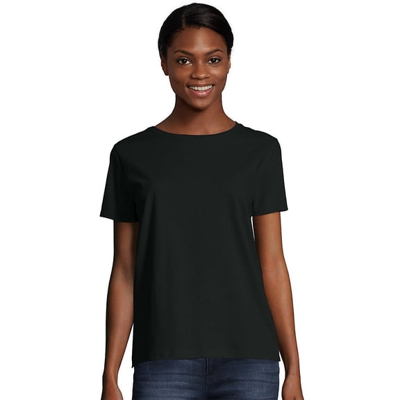 Hanes T-Shirt Womens Short Sleeve Crewneck Relaxed Fit Jersey ComfortSoft Cotton