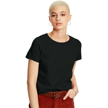 Hanes T-Shirt Womens Short Sleeve Crewneck  Relaxed Fit Jersey ComfortSoft  Cotton