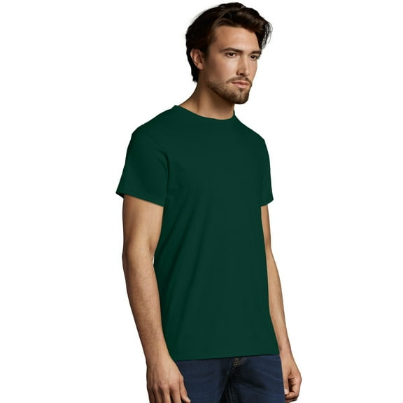 Hanes  T-shirt  Men's Shirts Tee Cotton Jersey Light Weight Short Sleeve Nano-T Crewneck