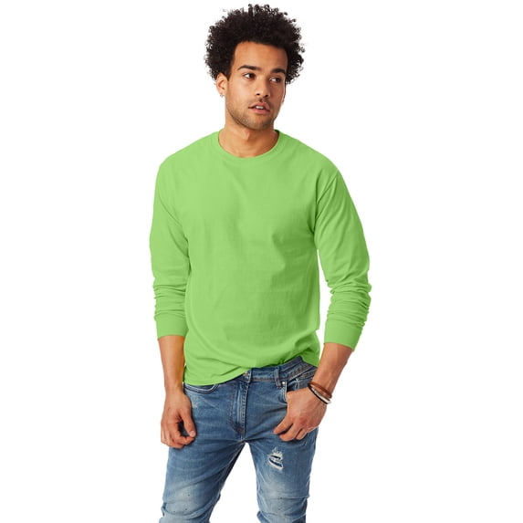 HN 5586 6.1 OZ AUTHENTIC LS T (LIME 3XL)