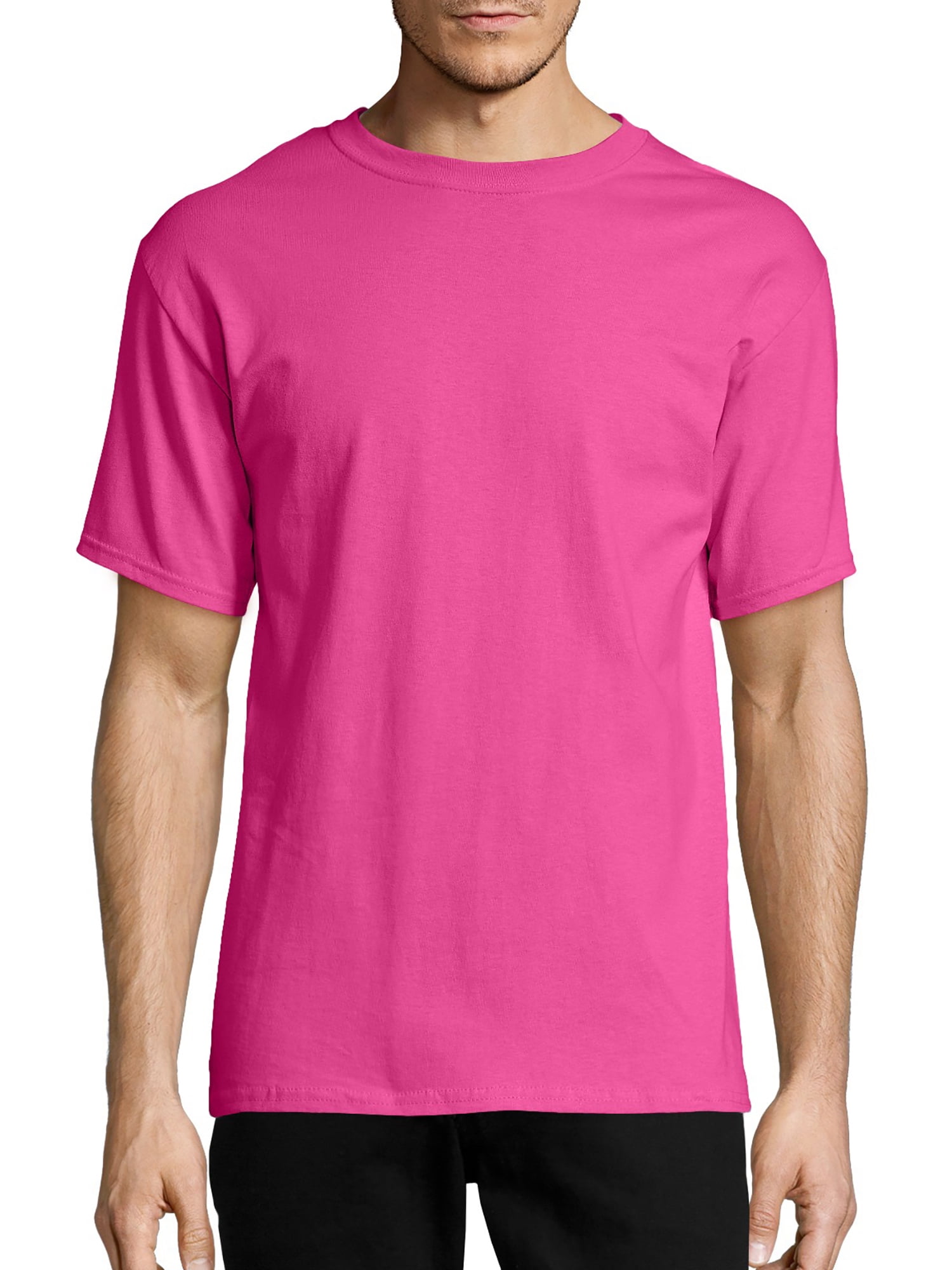 Hanes Tagless T-Shirt - 100% Cotton, Preshrunk, Lay Flat Collar, Multiple Colors