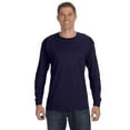thumbnail image 1 of Hanes Tagless Cotton Long Sleeve T-shirt, Ash / NAVY, 3X Pack 2, 1 of 1