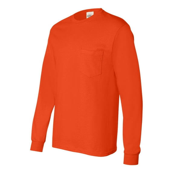 Hanes - Tagless Long Sleeve T-Shirt with a Pocket