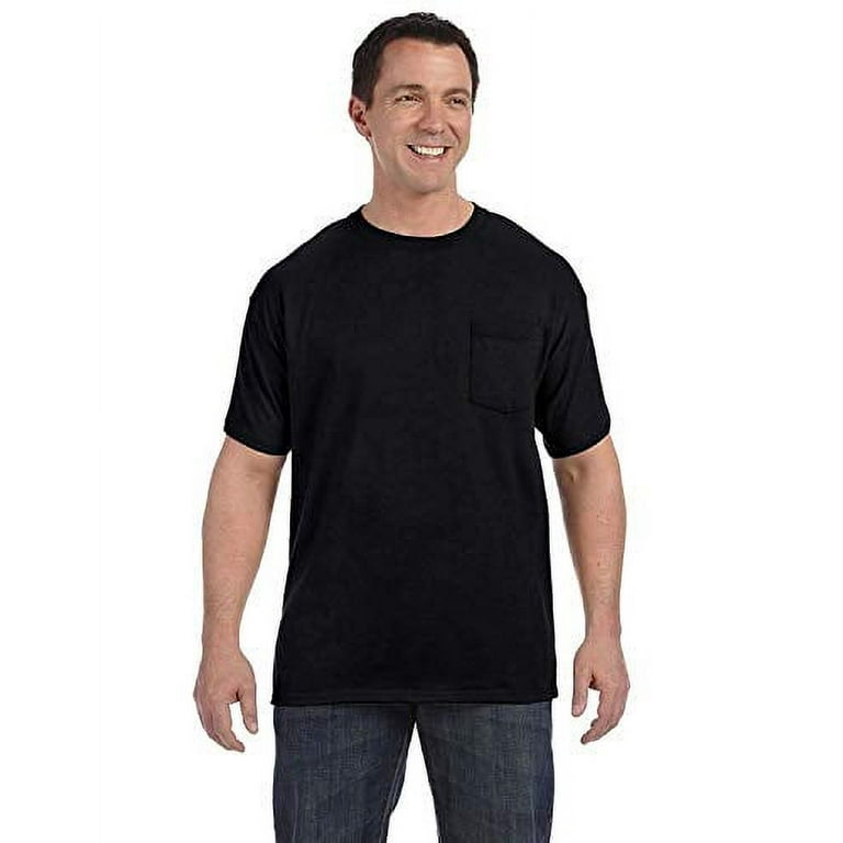 Hanes black pocket t shirts outlet