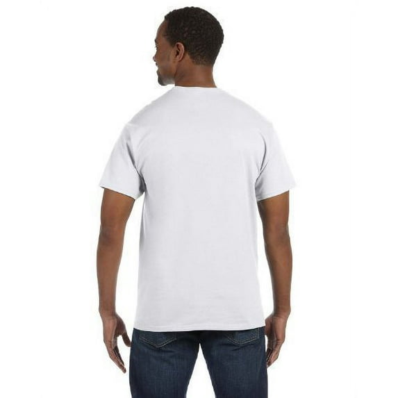 Hanes? - Tagless 100% Cotton T-Shirt. 5250, Large, White (Pack of 6) 6 White