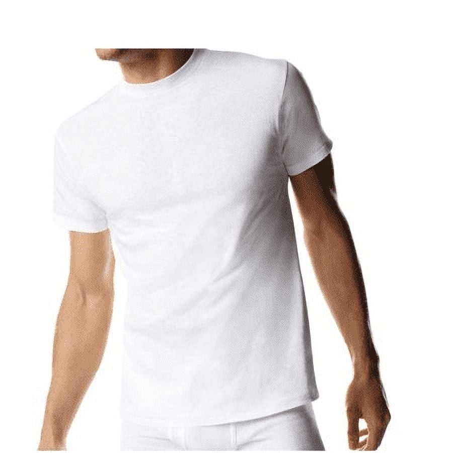 Hanes Men's Crewneck T-Shirt with Fresh IQ 6pk - White S