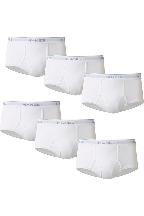 Ultimate Men's 6-Pack Classics Full-Cut Brief, White, Medium