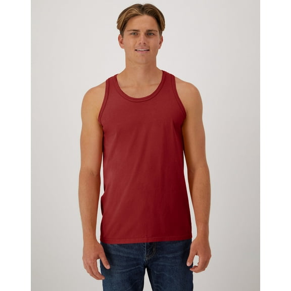 Hanes Tank Unisex Garment Dyed Cotton Sleeveless Tee Classic Perfect Fit S-3XL