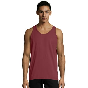 Hanes Tank Unisex Garment Dyed Cotton Sleeveless Tee Classic Perfect Fit S-3XL