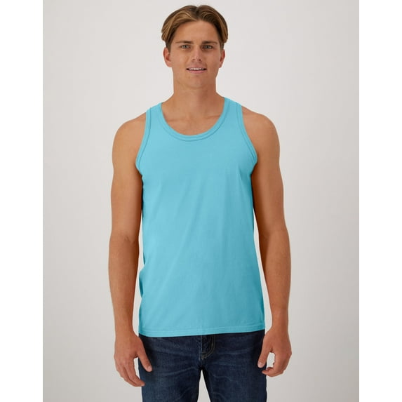 Hanes Tank Unisex Garment Dyed Cotton Sleeveless Tee Classic Perfect Fit S-3XL