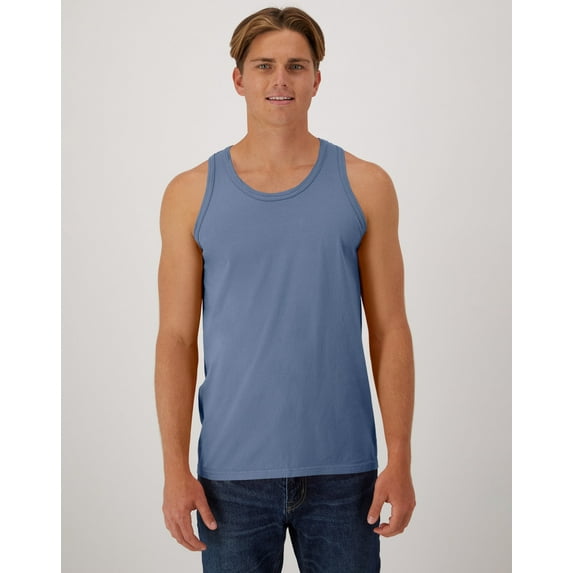 Hanes Tank Unisex Garment Dyed Cotton Sleeveless Tee Classic Perfect Fit S-3XL