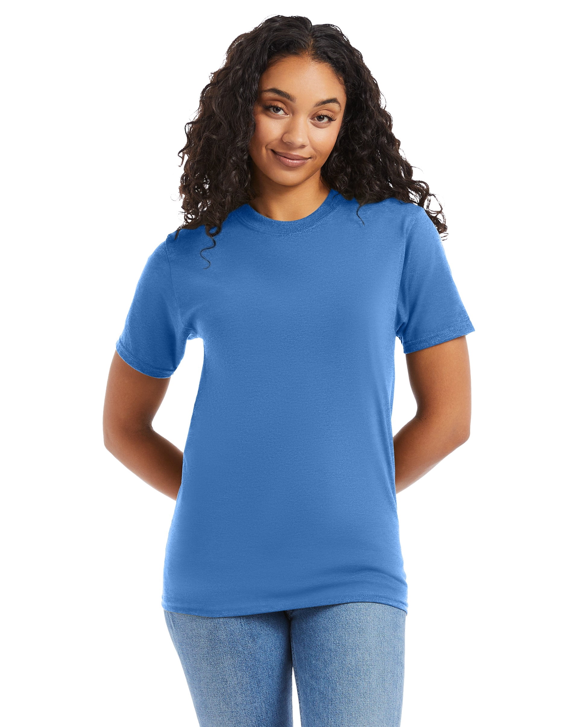Hanes Beefy-T Unisex Short Sleeve T-Shirt Teal S - Walmart.com