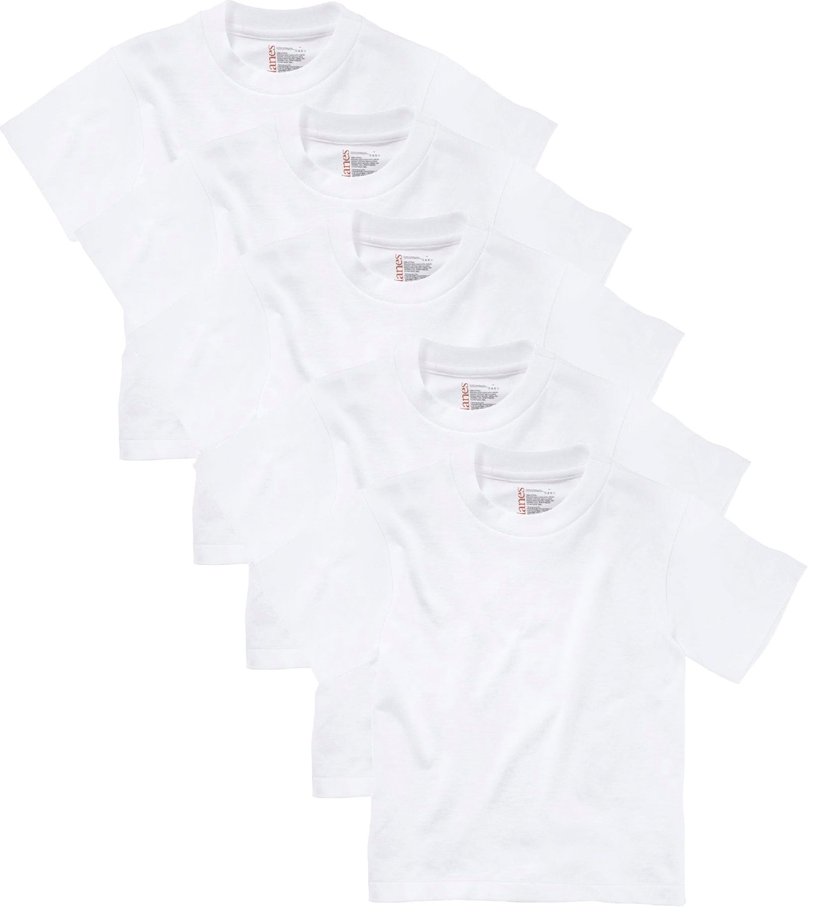 Hanes Toddler Boy Crew Undershirt, 5 Pack, Sizes 2T5T
