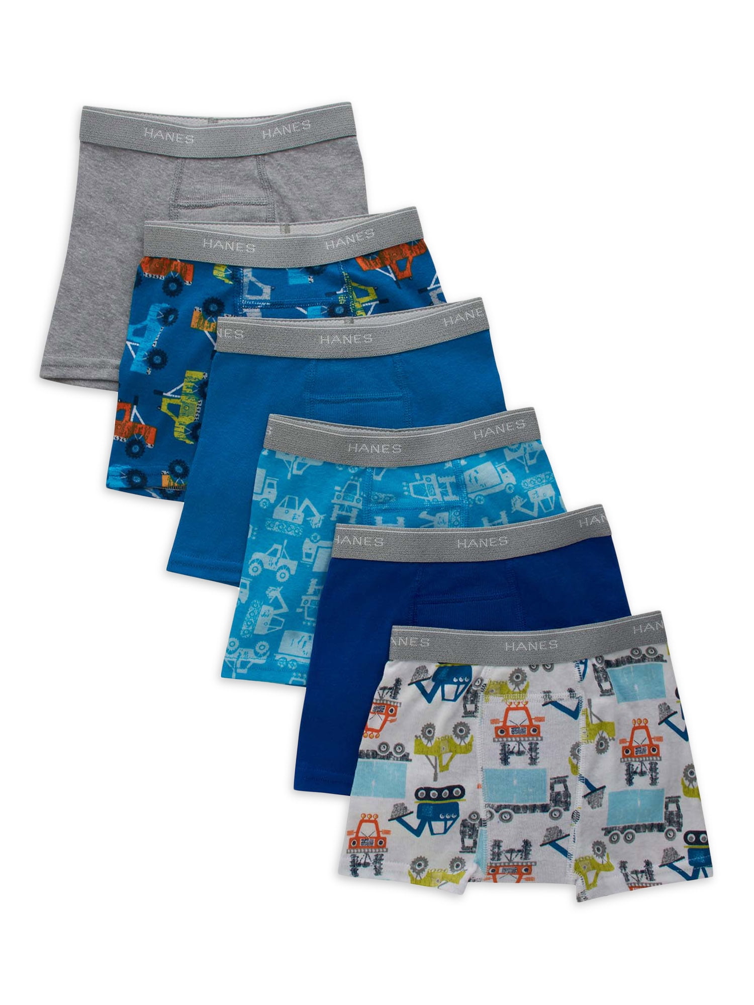 6pk Hanes Toddler Boys Boxer Briefs – Eco Friendly Cotton Blend