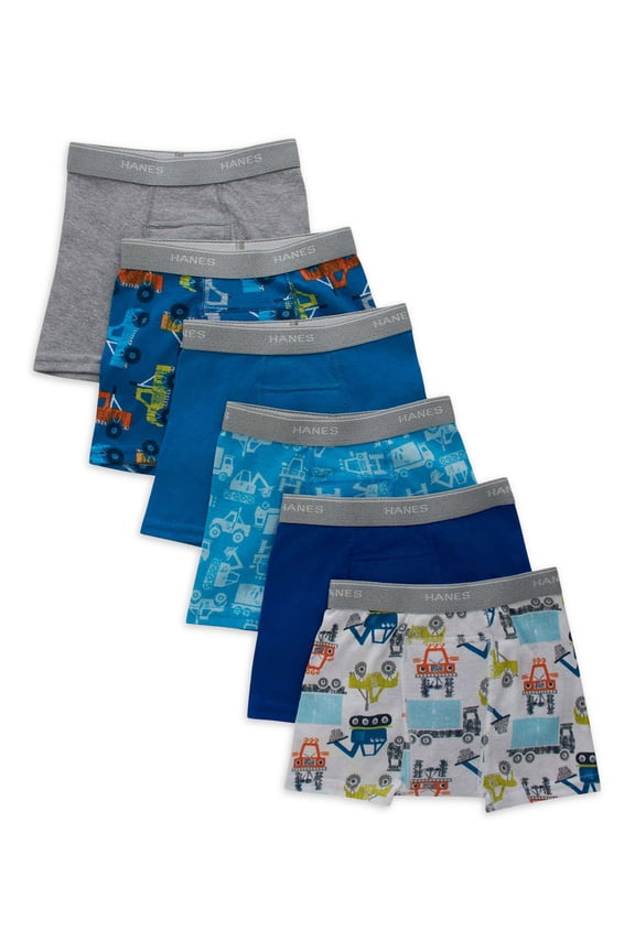 Toddler Boy Potty Trainer Boxer Brief Underwear, 6 Pack, Sizes 2T-4T