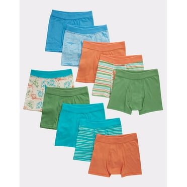 Hanes Boxer Briefs 10-Pack Toddler Boys Pure Comfort Cotton Smooth Soft Tagless