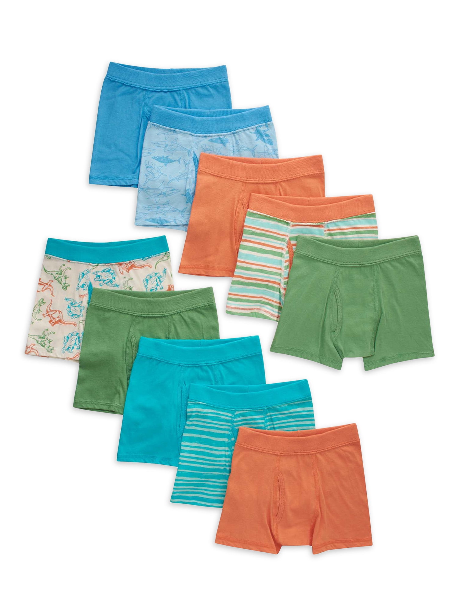 Hanes Toddler Boy Pure Comfort Boxer Briefs, 10-Pack, Sizes 2T-4T