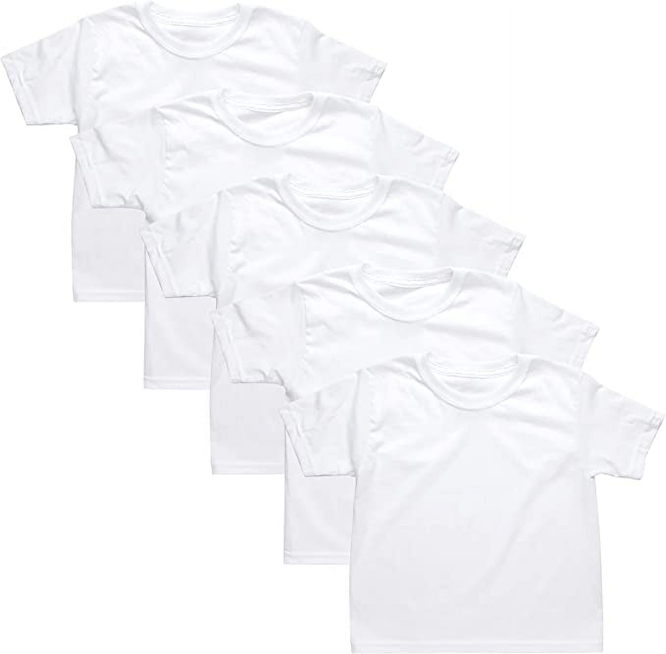 Hanes Toddler Boys' Super Soft Tagless Crew Undershirts 5Pack, 2T/3T